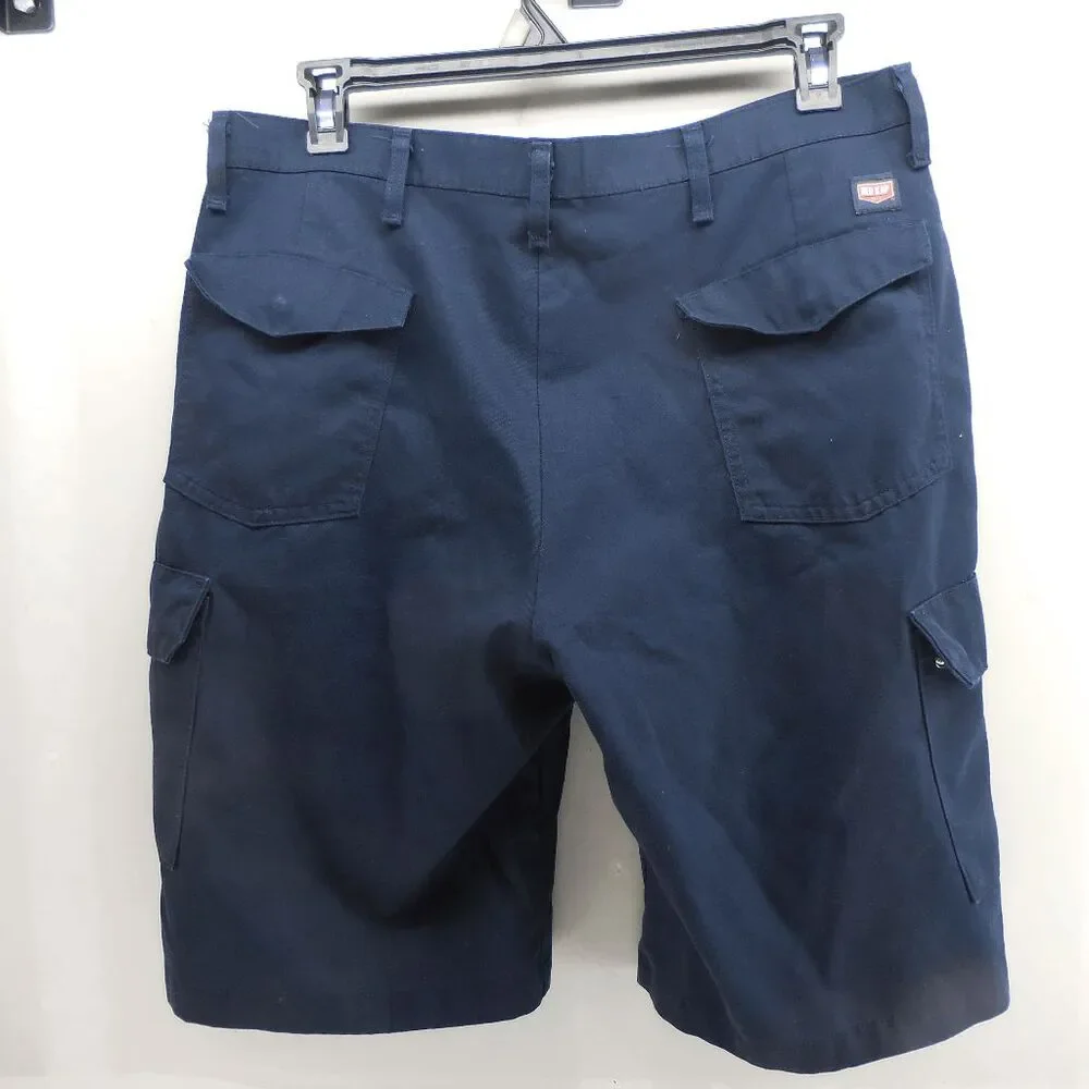 Vintage Red Kap Dark Navy Cargo Shorts Size 36W Work Shorts Work Wear Hevy Short